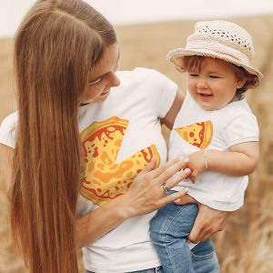 Family,In,A,Summer,Field.,Mother,In,A,White,T-shirt.